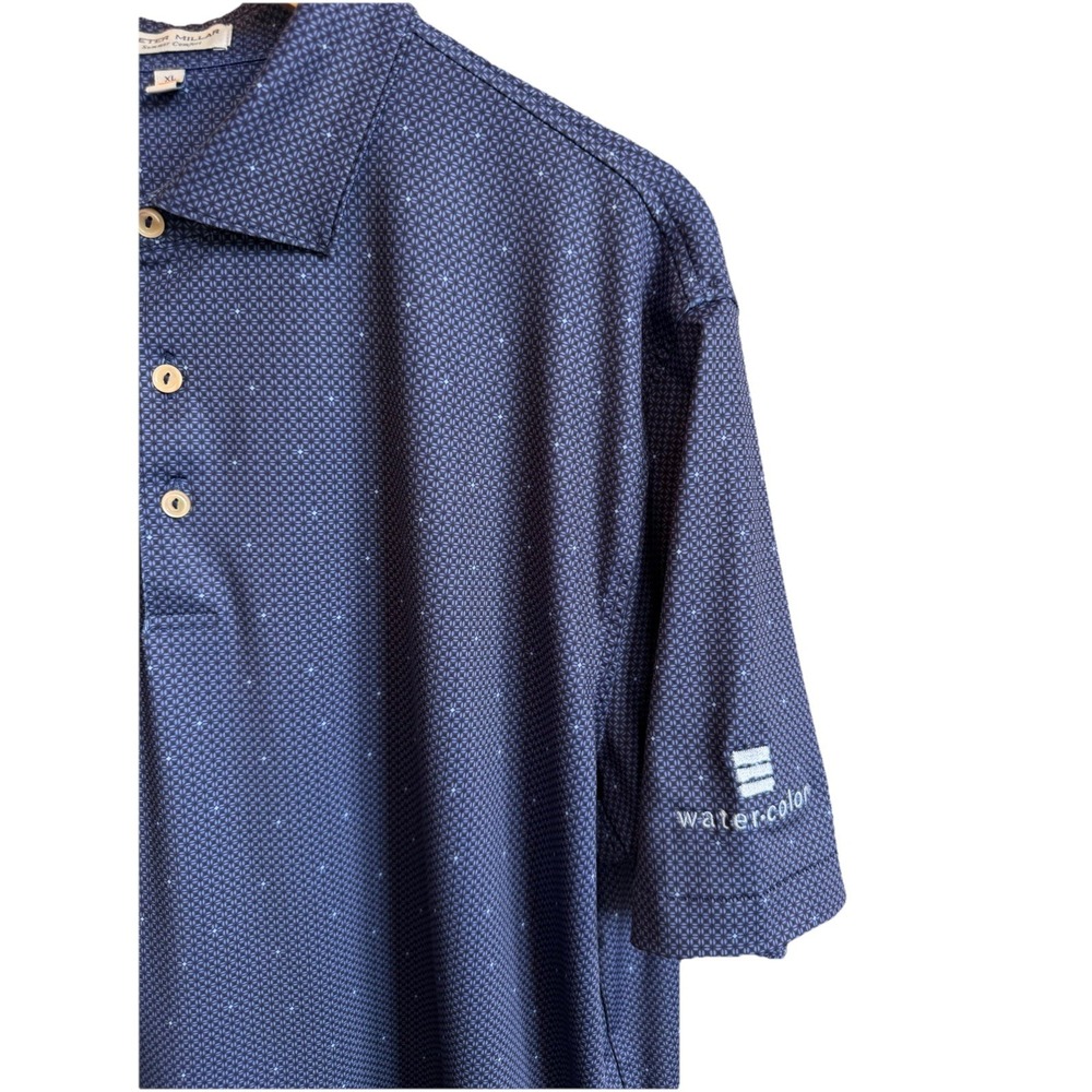 Peter Millar Summer Comfort Polo Shirt Mens XL Water Color 30A Golf Watercolor - Picture 2 of 6